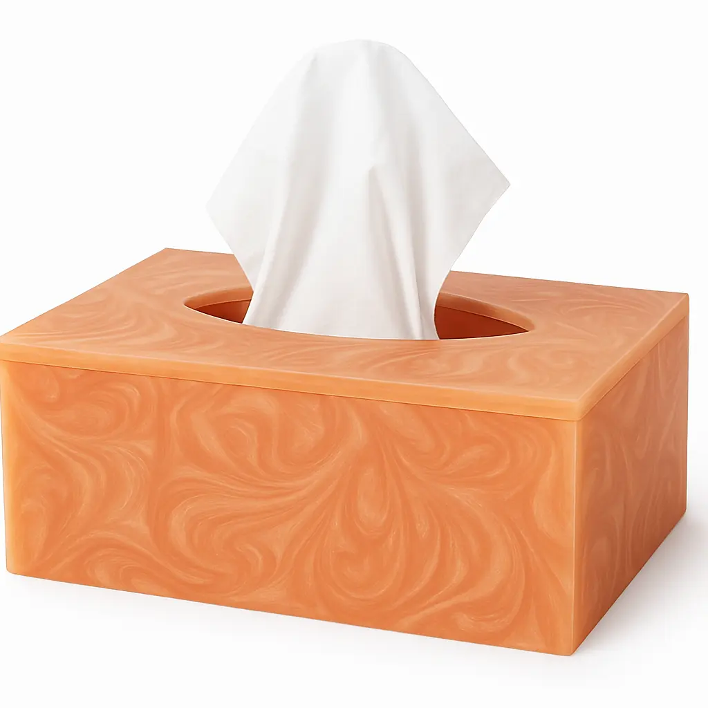 Resin Tissue Box with Lid